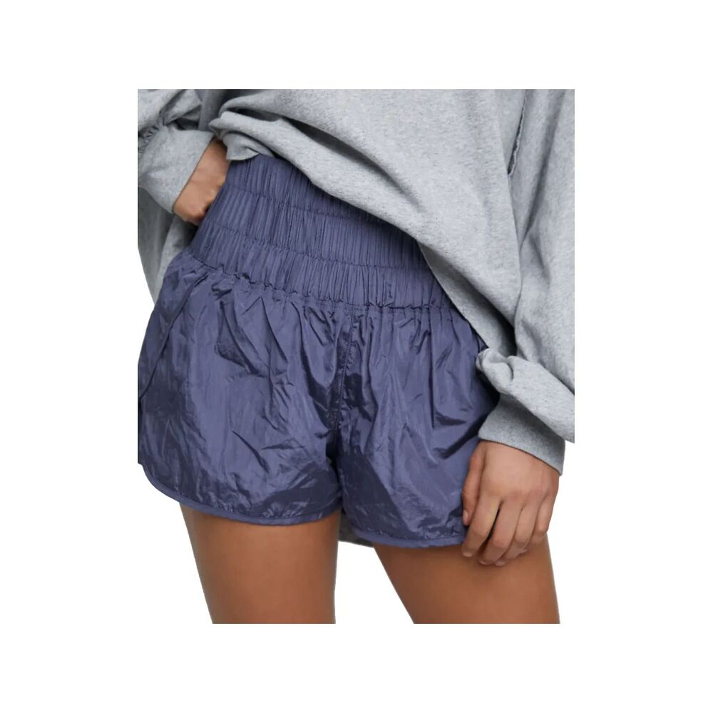 Free People Movement the Way home purplish blue high rise workout shorts medium